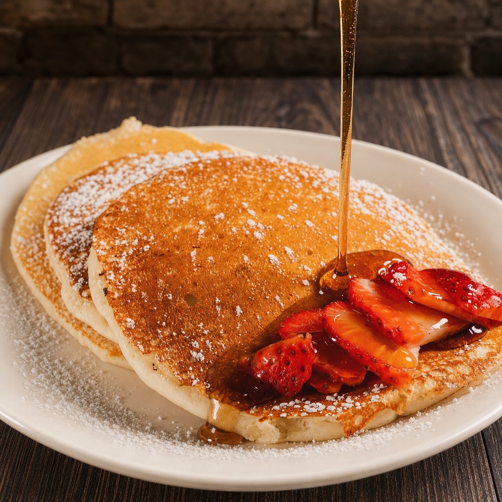 3 Old Fashioned Buttermilk Pancakes.